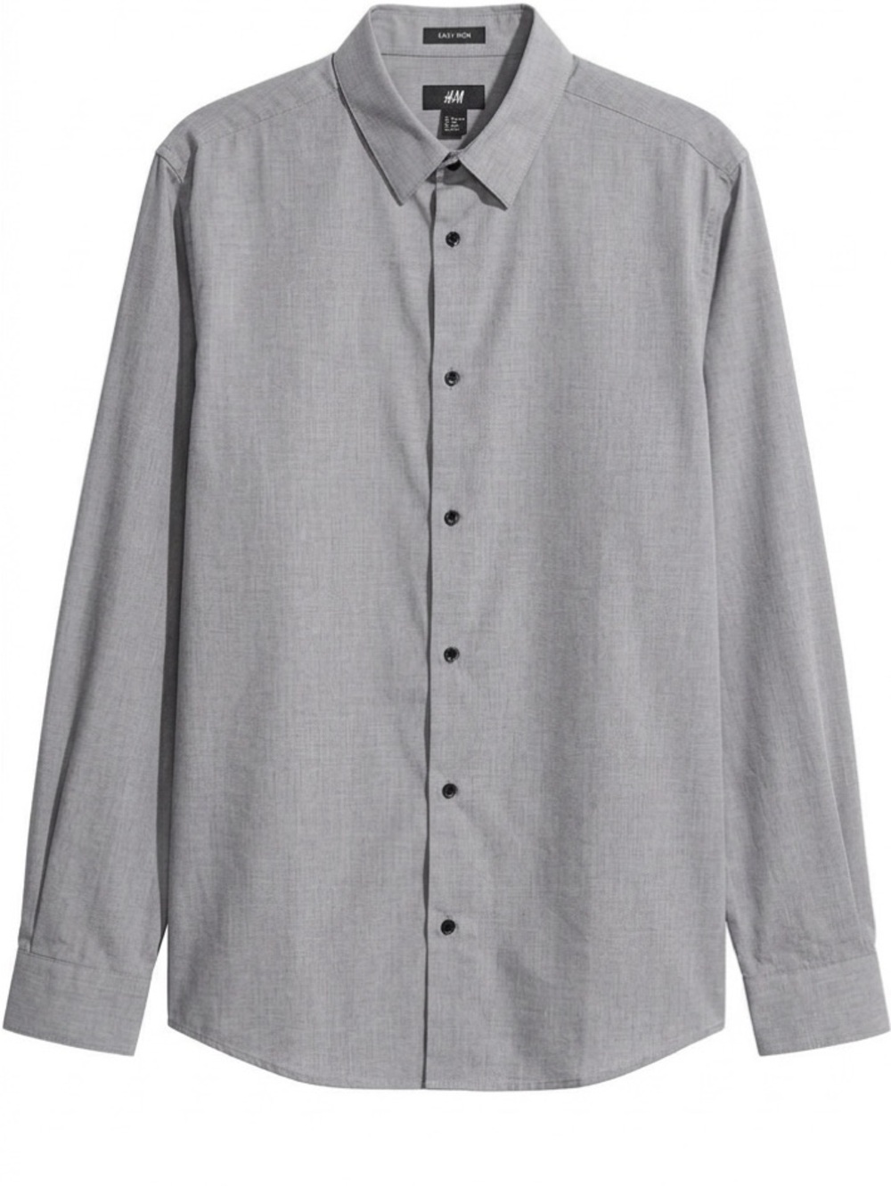 H&M Easy Iron Slim Fit Gray Dress Shirt Men’s XL Long Sleeve